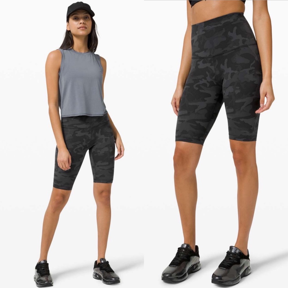 Lululemon Align Super High Rise Shorts 10" Incognito Camo Multi Grey
